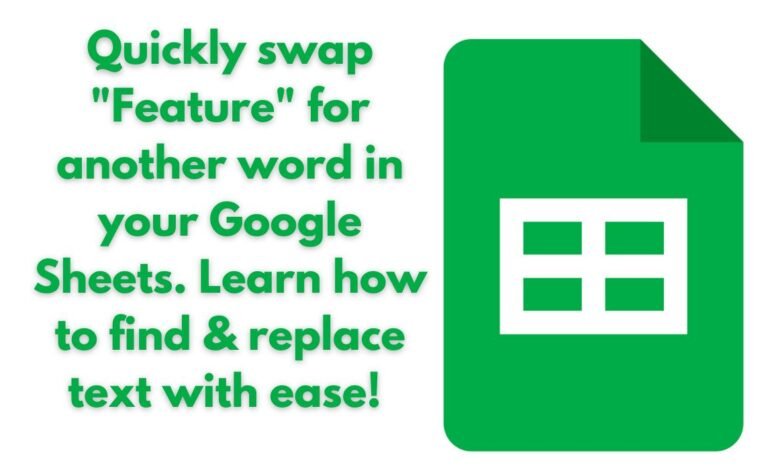 How to find and replace Feature in google sheets